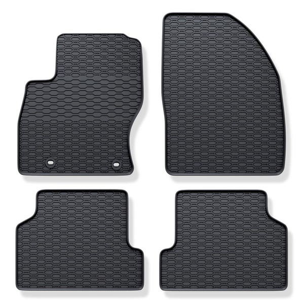 Rubberen matten voor de Ford Focus II Hatchback, Stationwagen, Sedan (2003-2011) - zwart - 4 stuks