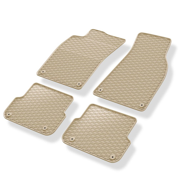Rubberen matten voor de Audi A5 8T Sportback (2007-2016) - beige - 4 stuks