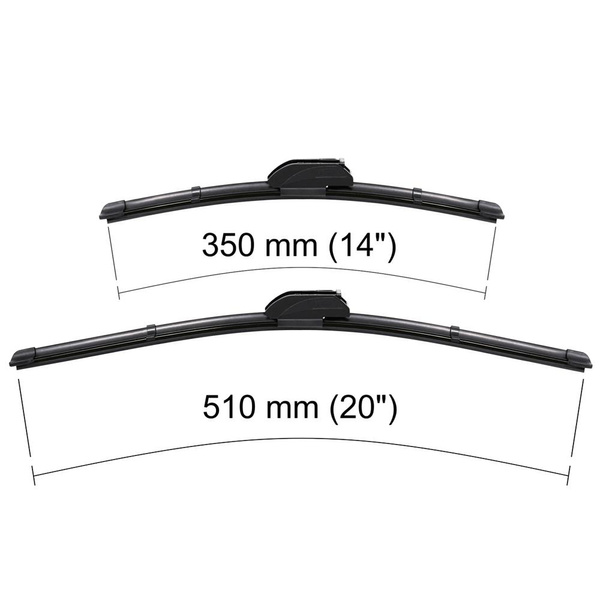 Auto ruitenwissers op de voorruit voor Daihatsu Terios I SUV (03.1997-12.2005) - vlak bladen