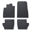 Rubberen matten voor de Ford Fiesta VIII Hatchback (2017-2023) - zwart - 4 stuks