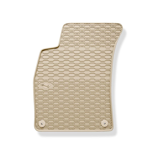 Rubberen matten voor de Audi A4 B6 Avant, Cabriolet, Limousine (2000-2006) - beige - 4 stuks