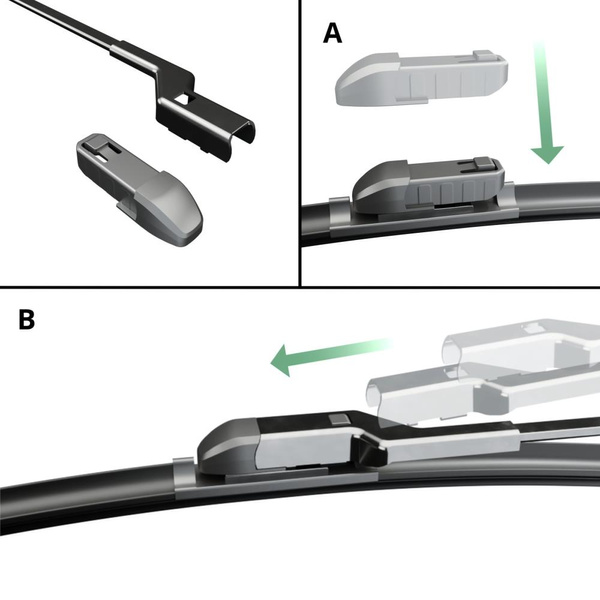 Auto ruitenwissers op de voorruit voor Volkswagen e-Golf Hatchback (03.2014-01.2021) - hybride bladen