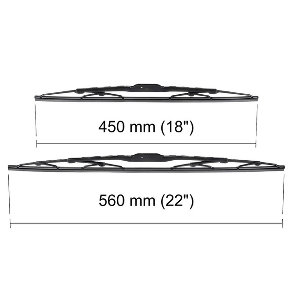 Auto ruitenwissers op de voorruit voor Mitsubishi Outlander I SUV (02.2003-09.2007) - standaard bladen