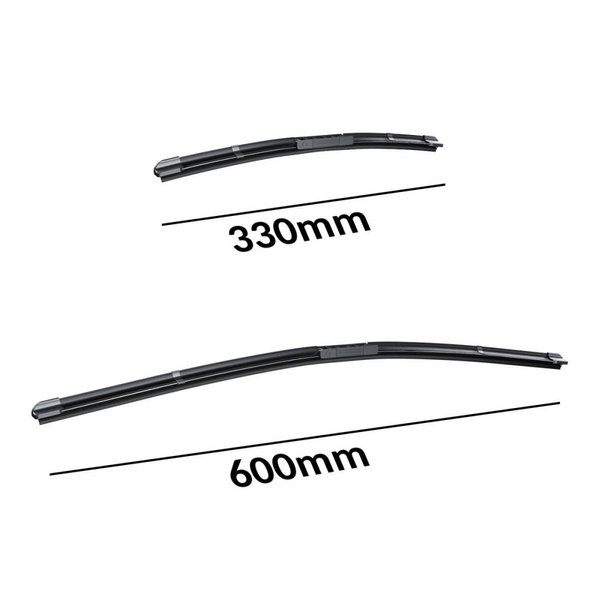 Auto ruitenwissers op de voorruit voor Mazda 2 II Hatchback, Sedan (06.2007-02.2014) - vlak bladen