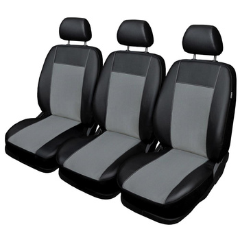 Op maat gemaakte hoezen voor Renault Master IV Bus (2010-....) 3x1 - pasvorm autostoelhoezen - autostoelbeschermer set - grijs