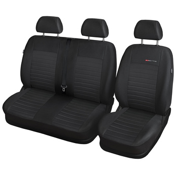 Op maat gemaakte hoezen voor Renault Master IV Bestelwagen (2010-....) drie aparte stoelen - pasvorm autostoelhoezen - autostoelbeschermer set - E4