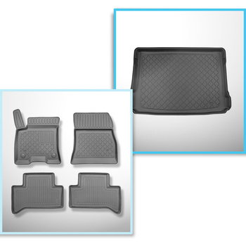 Set kofferbakmat en automatten TPE op maat gemaakt voor: Mercedes-Benz EQA H243 