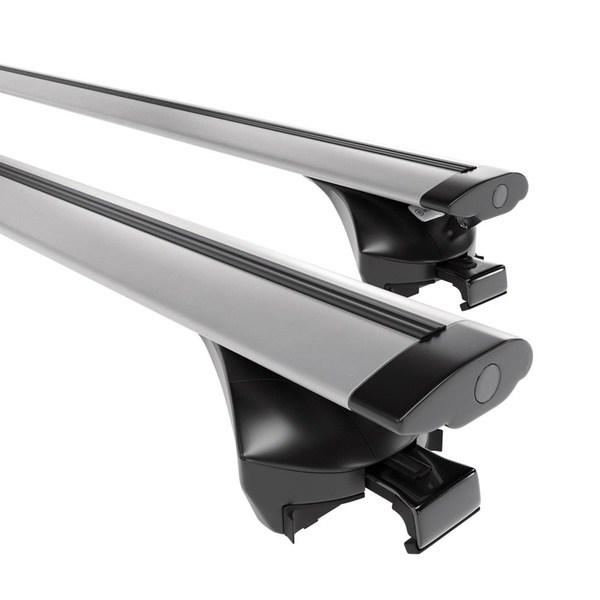 Basisrek voor het autodak voor DS 7 Crossback (2018-....) - zilver Imperiaal - geïntegreerde railing - Aluminium