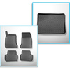 Set kofferbakmat en automatten TPE op maat gemaakt voor: Mercedes-Benz B Klas W246, W247 Sports Tourer (10.2011-12.2018) - bovenste bagageruimte; met dubbele laadvloer (met EASY VARIO PLUS SYSTEM (vlakke laadvloer)); niet van Plug-in Hybrid