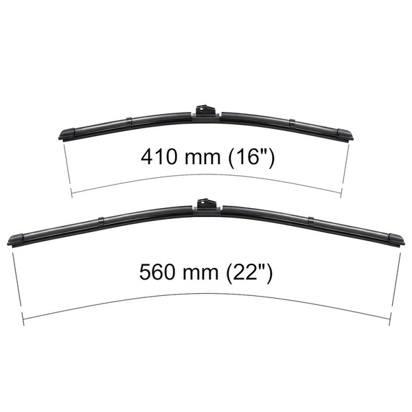 Auto ruitenwissers op de voorruit voor Alfa Romeo 147 Hatchback (07.2005-12.2010) - vlak bladen
