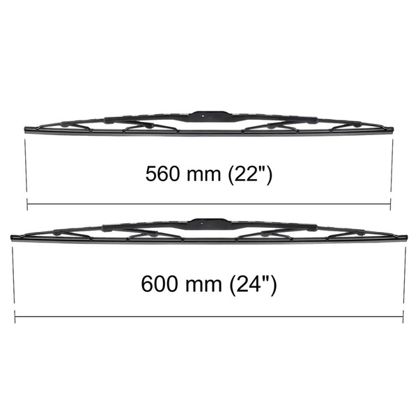 Auto ruitenwissers op de voorruit voor Peugeot 406 Sedan, SW (10.1996-02.2005) - standaard bladen