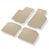 Rubberen matten voor de Volkswagen Jetta IV Sedan, Variant (1998-2005) - beige - 4 stuks
