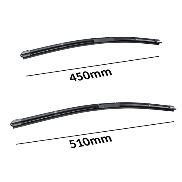 Auto ruitenwissers op de voorruit voor Honda Civic V, VI Aerodeck, Coupé, Hatchback, Liftback, Sedan (10.1991-02.2001) - vlak bladen