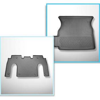 Set kofferbakmat en automatten TPE PREMIUM op maat gemaakt voor: Tesla Model X S