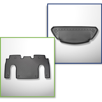Set kofferbakmat en automatten TPE op maat gemaakt voor: Tesla Model X SUV (10.2