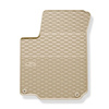 Rubberen matten voor de Seat Leon I Hatchback (1999-2005) - beige - 4 stuks