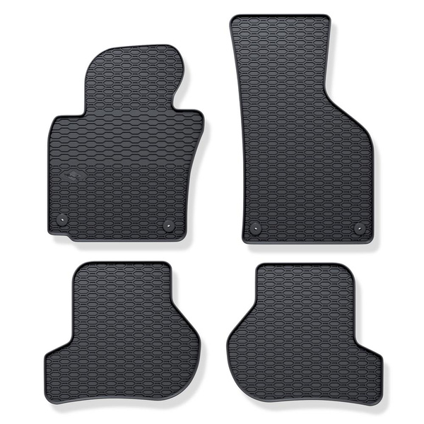Rubberen matten voor de Volkswagen Golf V Hatchback, Variant (2003-2008) - zwart - 4 stuks