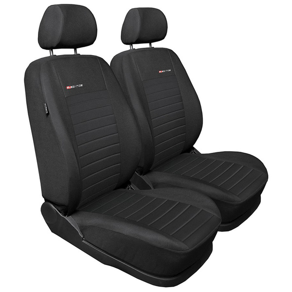 Op maat gemaakte hoezen voor Fiat Fiorino Bestelwagen (2009-2016) alleen de voorstoelen - twee enkele stoelen - pasvorm autostoelhoezen - autostoelbeschermer set - E4