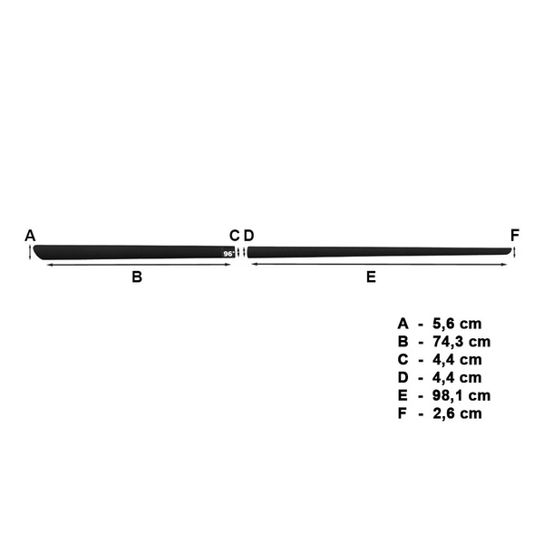 Zwarte zijlijsten voor Suzuki SX4 S-Cross Crossover (2013-....)