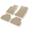 Rubberen matten voor de BMW 5 E60, E61 Limousine, Touring (2003-2010) - beige - 4 stuks