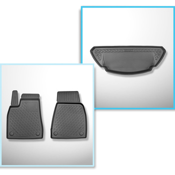 Set kofferbakmat en automatten TPE PREMIUM op maat gemaakt voor: Tesla Model X S