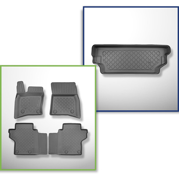 Set kofferbakmat en automatten TPE op maat gemaakt voor: Land Rover Defender (L6