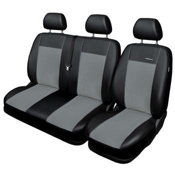 Op maat gemaakte hoezen voor Renault Trafic III Bestelwagen (2014-....) 9-személyes - pasvorm autostoelhoezen - autostoelbeschermer set - grijs