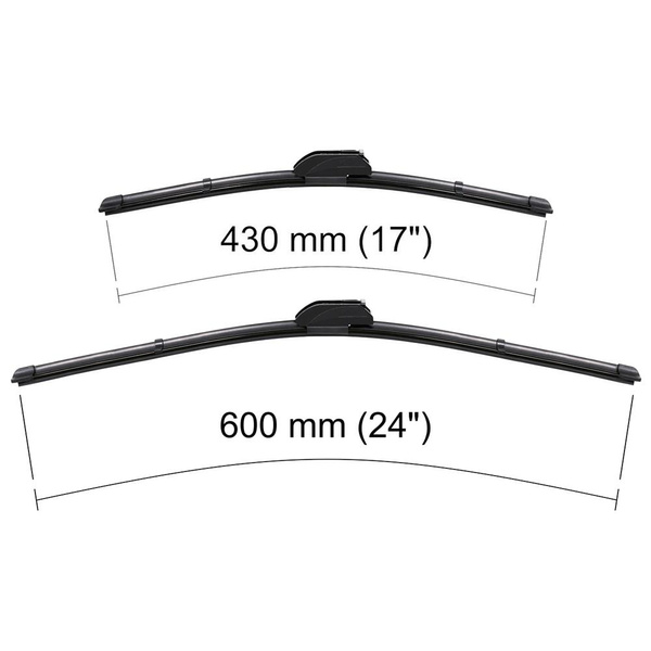 Auto ruitenwissers op de voorruit voor Lexus LS IV Sedan (2006-2017) - vlak bladen
