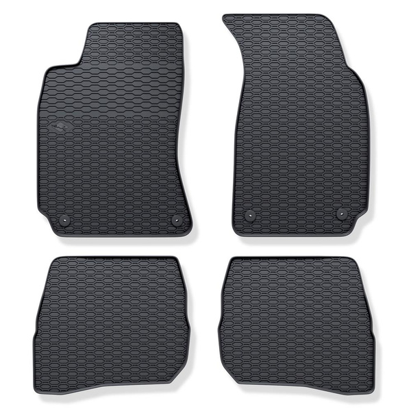Rubberen matten voor de Volkswagen Passat B5 Sedan, Variant (1996-2005) - zwart - 4 stuks