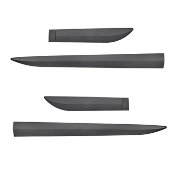 Zwarte zijlijsten voor Mitsubishi Outlander II SUV (2006-2013) - (lengte: 935mm;