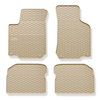 Rubberen matten voor de Volkswagen Golf IV Hatchback, Cabriolet, Variant (1997-2006) - beige - 4 stuks