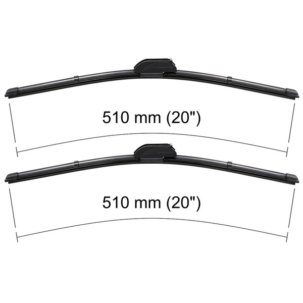 Auto ruitenwissers op de voorruit voor Volvo S40 I Sedan (09.1995-01.2004) - vlak bladen