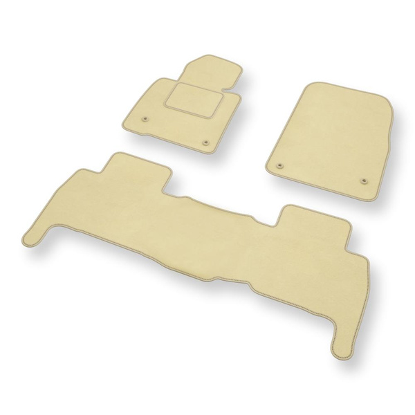 Velours automatten voor Toyota Land Cruiser J200 SUV (2007-2021) 5 zitplaatsen - beige