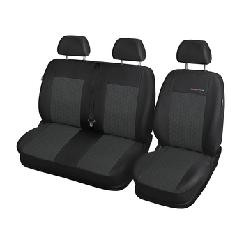 Op maat gemaakte hoezen voor Opel Movano B Bestelwagen (2010-....) drie aparte stoelen - pasvorm autostoelhoezen - autostoelbeschermer set - E1