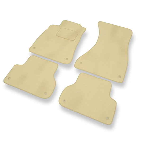 Velours automatten voor Audi A4 B9 Avant, Limousine (2015-2024) - beige