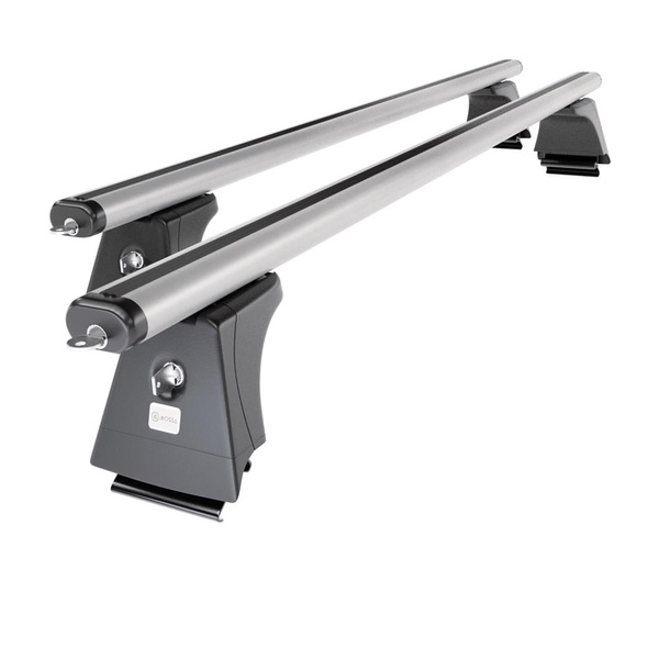 Basisrek voor het autodak voor Volvo XC60 SUV (2008-2017) - zilver Imperiaal - geïntegreerde railing - Aluminium