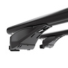 Basisrek voor het autodak voor Volvo XC40 Crossover (2018-....) - zwart Imperiaal - geïntegreerde railing - Aluminium
