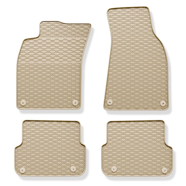 Rubberen matten voor de Audi A5 8T Sportback (2007-2016) - beige - 4 stuks
