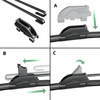 Auto ruitenwissers op de voorruit voor Kia Ceed I Hatchback, Stationwagen (11.2006-12.2012) - vlak bladen