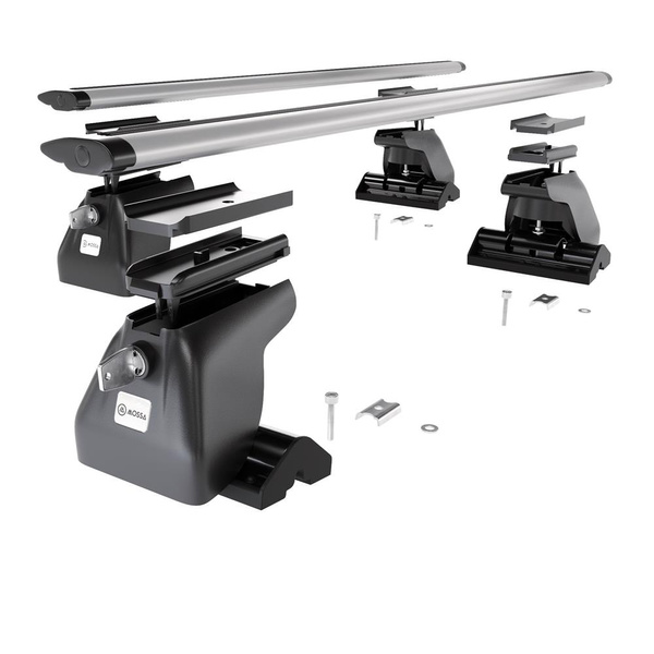 Basisrek voor het autodak voor Chrysler Town & Country MPV (1990-2010) - zilver Imperiaal - T-profiel - Aluminium