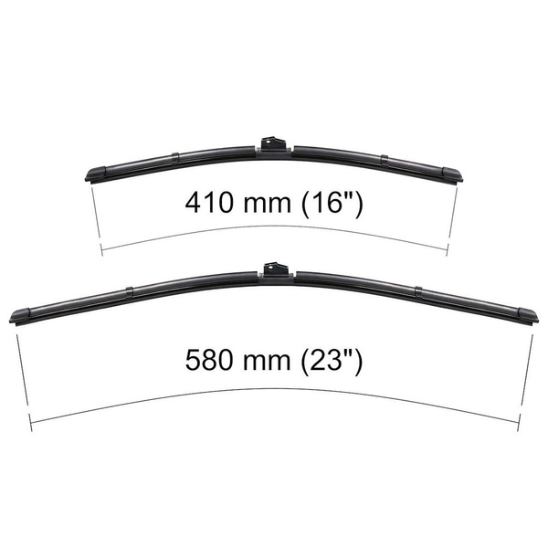 Auto ruitenwissers op de voorruit voor Alfa Romeo Spider Cabriolet (03.2006-2010) - vlak bladen