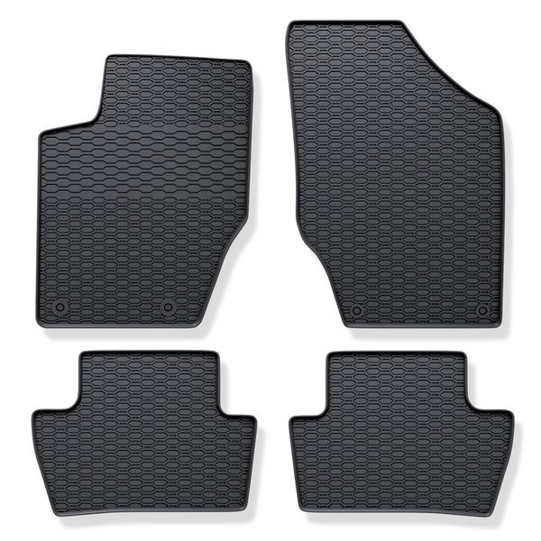 Rubberen matten voor de Citroen C4 Hatchback (2001-2010) - zwart - 4 stuks