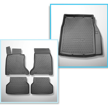 Set kofferbakmat en automatten TPE PREMIUM op maat gemaakt voor: BMW 5 E60 Limou