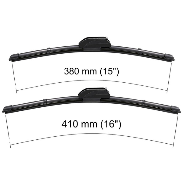 Auto ruitenwissers op de voorruit voor Daihatsu Move MPV (08.1995-09.2002) - vlak bladen