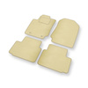 Velours automatten voor Ford Ranger V Pick-Up (2012-2023) verkorte versie - beige