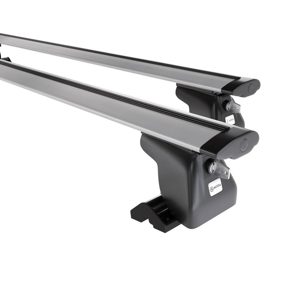 Basisrek voor het autodak voor Renault Trafic Bestelwagen (2001-2006) - zilver Imperiaal - bevestigingspunten - Aluminium