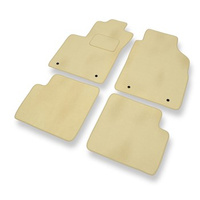 Velours automatten voor Fiat 500 (2012-....) - beige