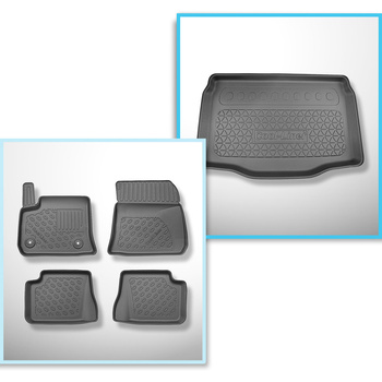 Set kofferbakmat en automatten TPE PREMIUM op maat gemaakt voor: Fiat 600e Hatch