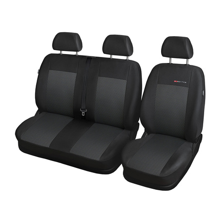 Op maat gemaakte hoezen voor Opel Movano B Bestelwagen (2010-....) drie aparte stoelen - pasvorm autostoelhoezen - autostoelbeschermer set - E3