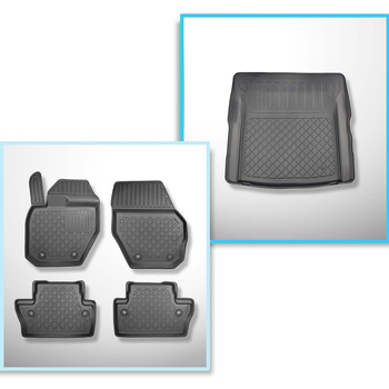 Set kofferbakmat en automatten TPE op maat gemaakt voor: Volvo S60 III Sedan (10.2018-....) - ook Cross Country